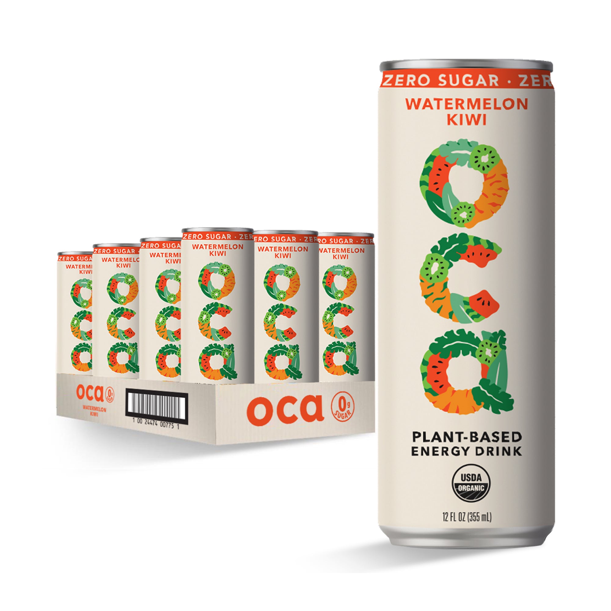 OCA ZERO SUGAR WATERMELON - KIWI 12 PACK