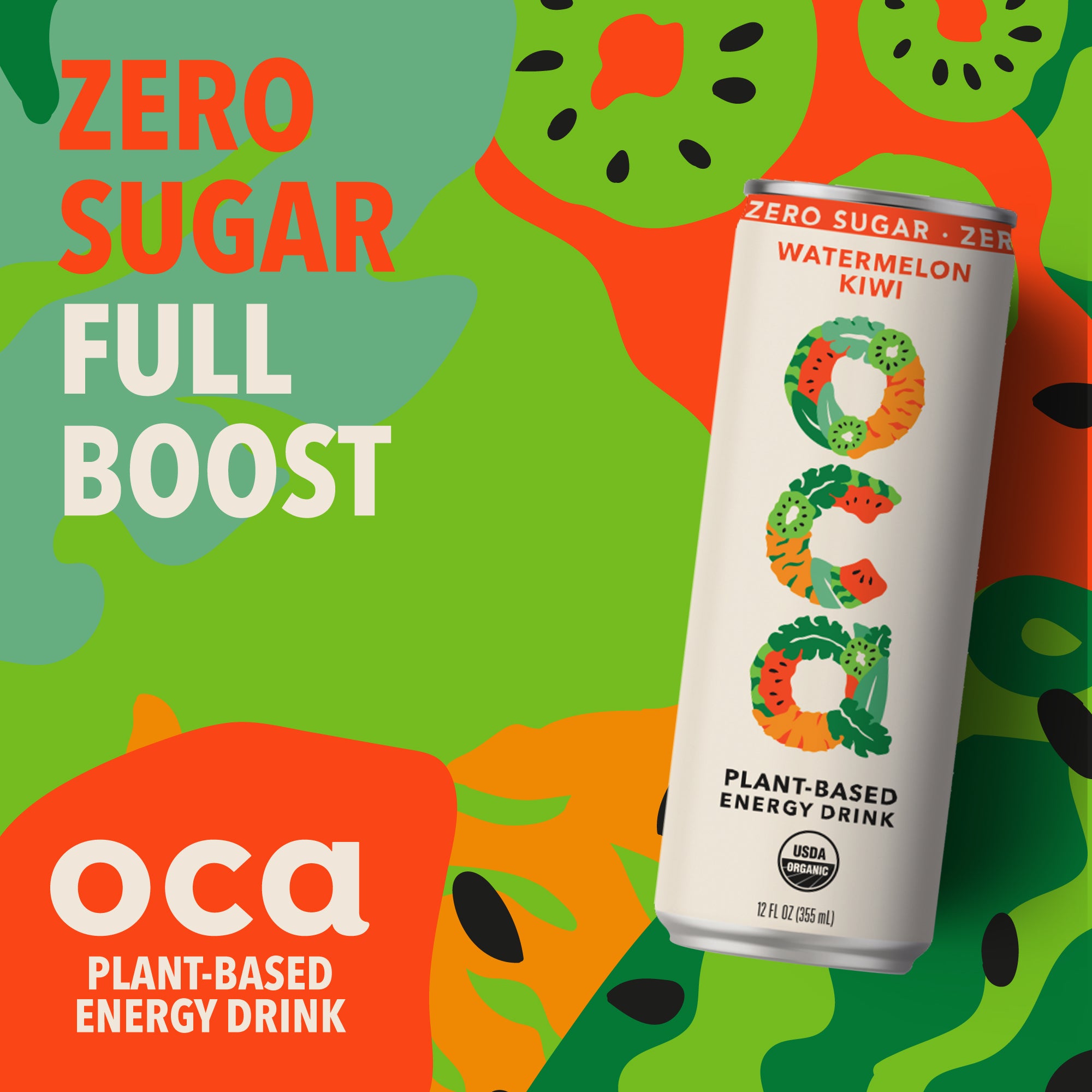 OCA ZERO SUGAR WATERMELON - KIWI 12 PACK