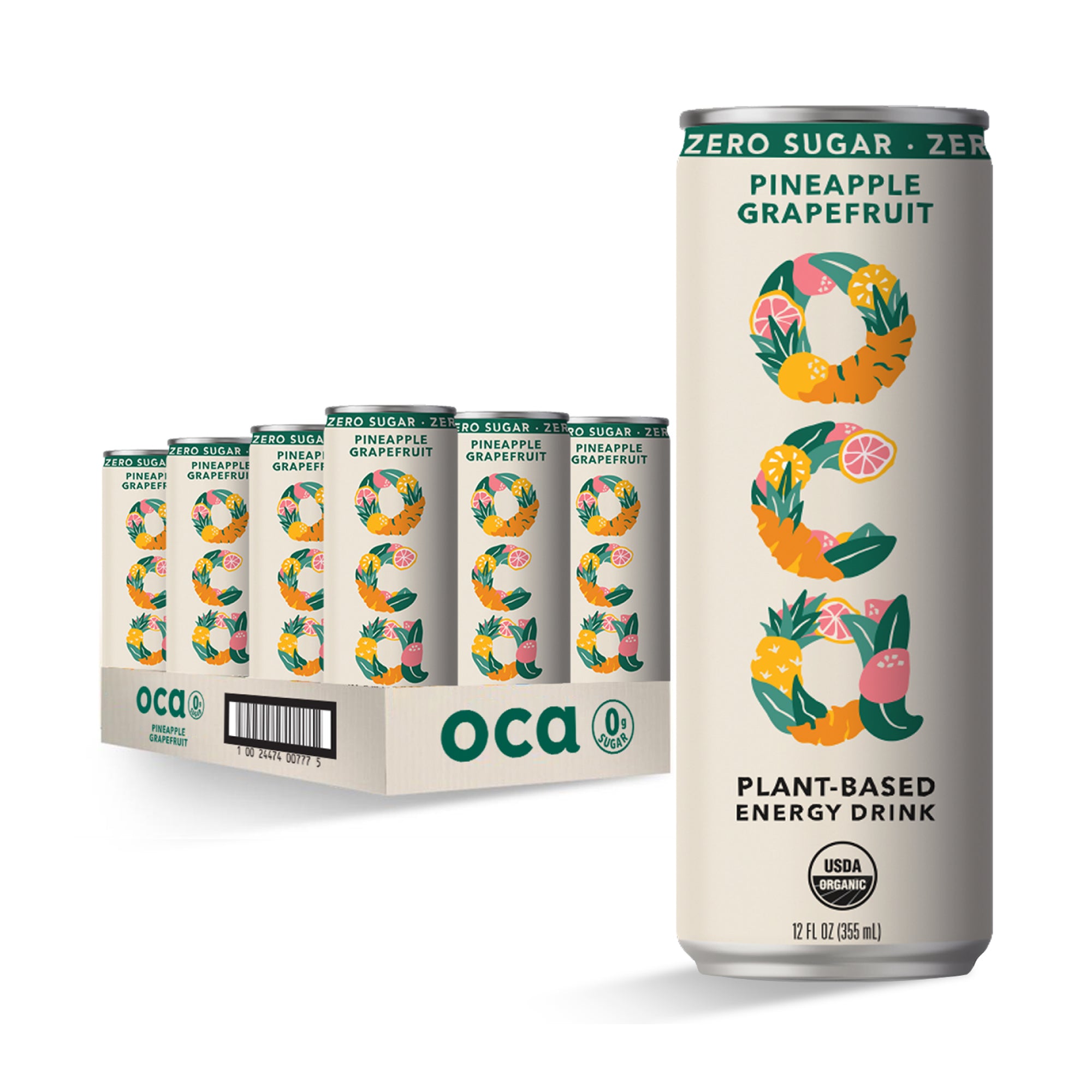 OCA ZERO SUGAR PINEAPPLE - GRAPEFRUIT 12 PACK