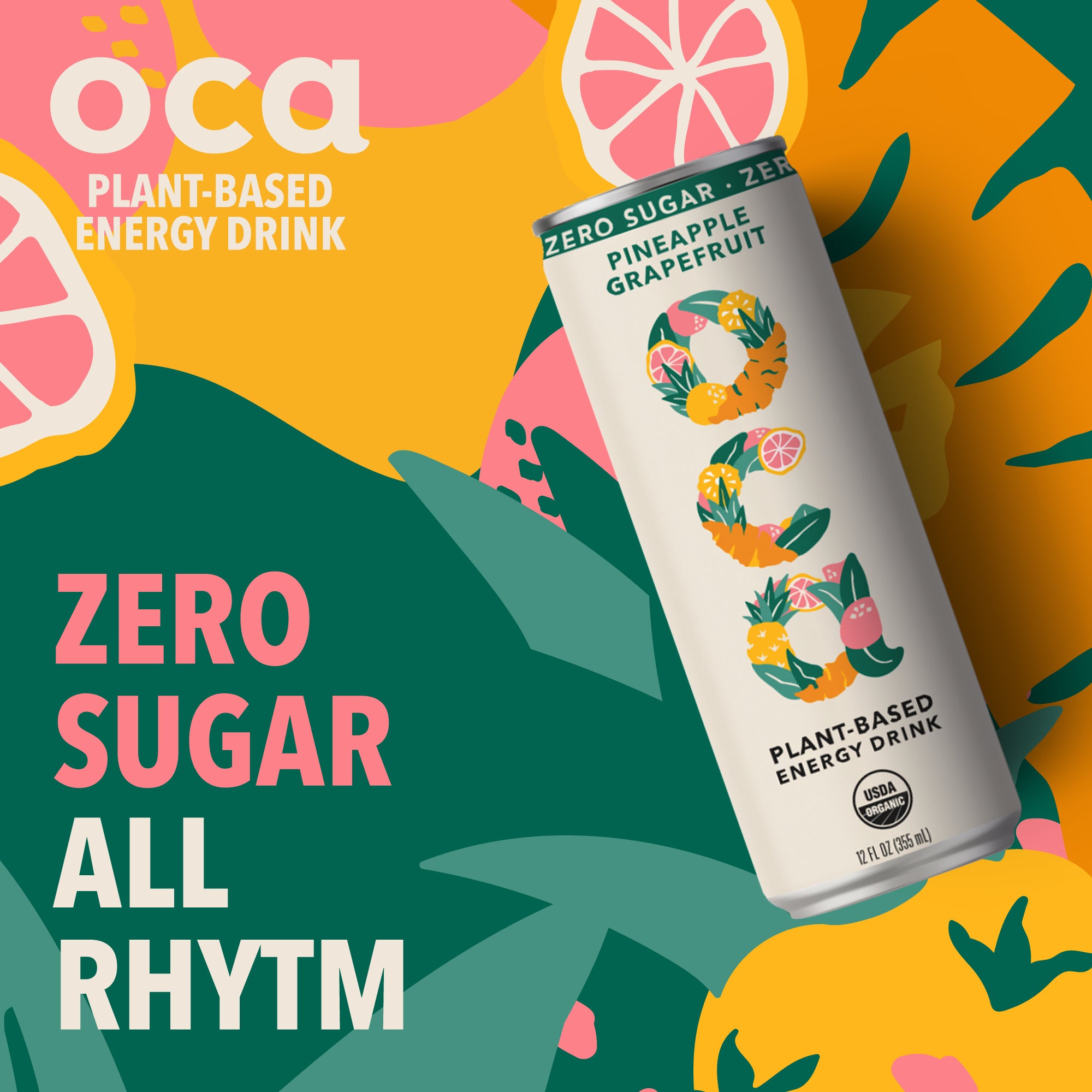 OCA ZERO SUGAR PINEAPPLE - GRAPEFRUIT 12 PACK