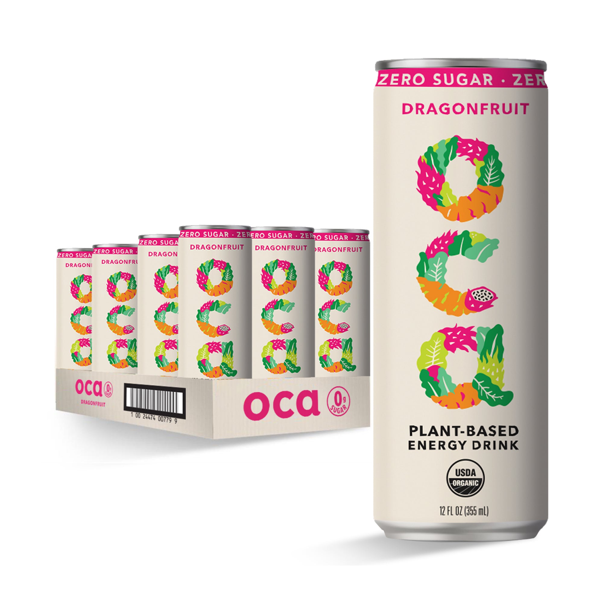 OCA ZERO SUGAR DRAGONFRUIT 12 PACK