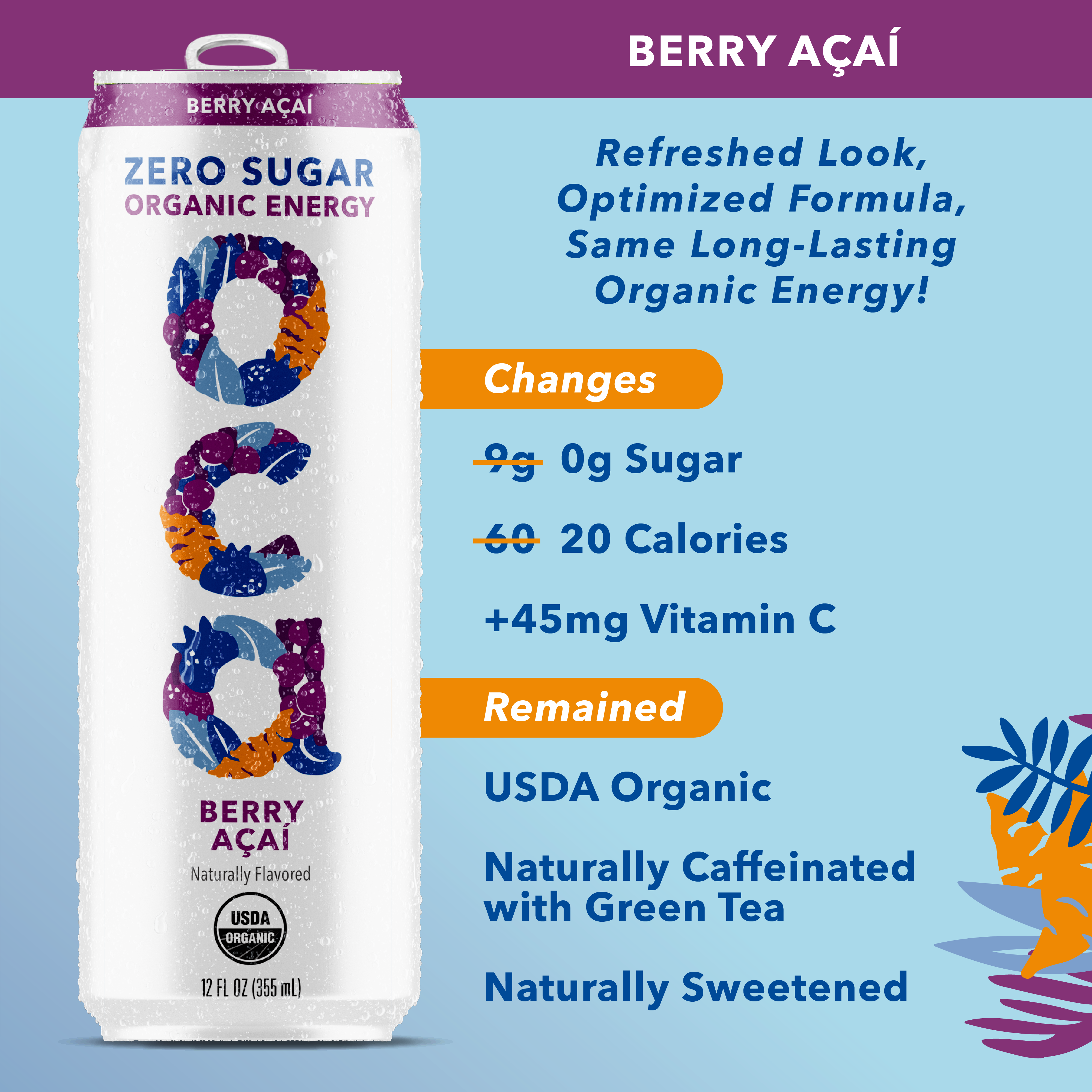 OCA ZERO SUGAR BERRY AÇAI 12 PACK